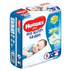 Bỉm - Tã dán Huggies Size S80 miếng (Cho bé từ 4-8kg)